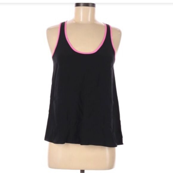 JUICY COUTURE | Black and Pink Silk Tank Top Ring Back Women’s Size Small - Picture 7 of 8